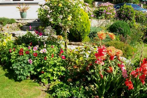 In the garden of the Lodge Country House.