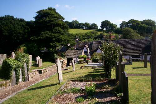 In the grounds of Saint Peter's church.