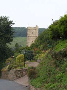 In the grounds of Saint Peter's church.